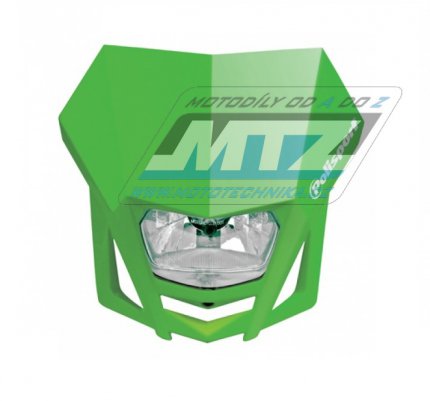 Maska pedn Polisport LMX (se svtlem / rovka H4) - zelen