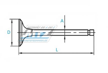 Ventil vfukov ocelov Honda CBF125 / 09-15